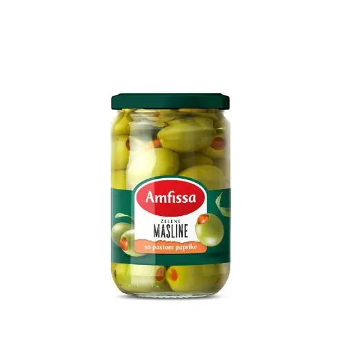 ZELENE MASLINE SA PAPRIKOM 300g hover