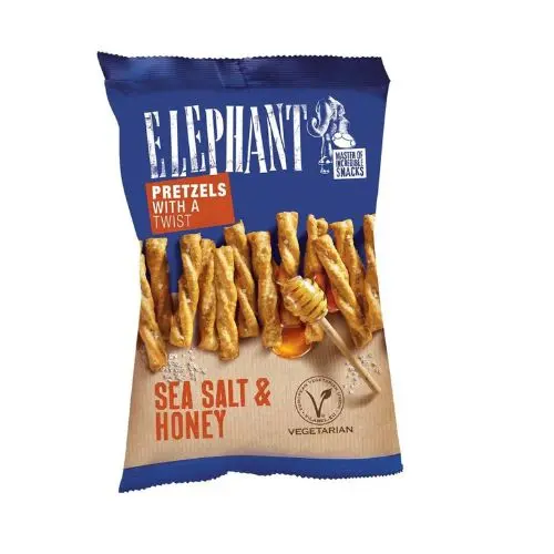 ELEPHANT PRETZELS TWISTED SEA SALT & HONEY 80g