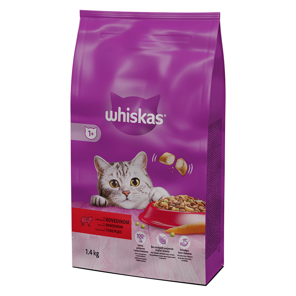 WHISKAS Adult-Govedina 1.4kg